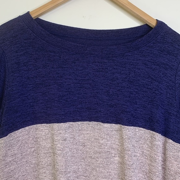 Unbranded Color Block Long Sleeve Stretch Knot Pull Over Top L - Picture 4 of 6